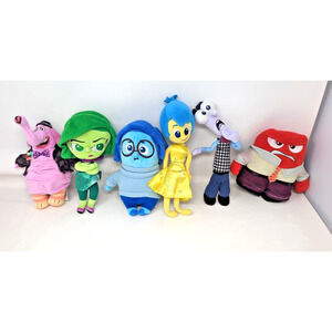 Lot 6 Disney Pixar Inside Out Plush Anger Fear Sadness Joy Bing Bong Disgust Set